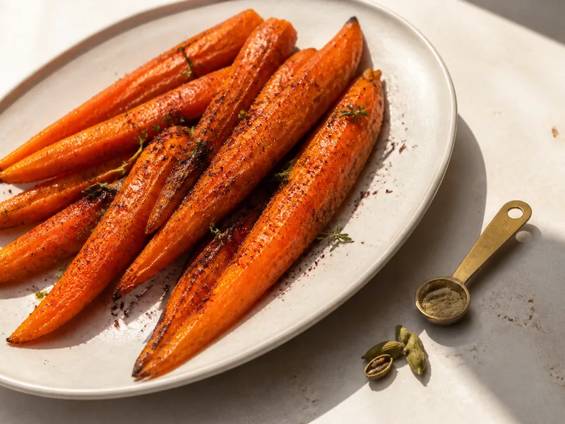 Roasted carrots with sumac and a tiny measured amount of cardamom - coriander-seed-substitutes | KnowTheSpices