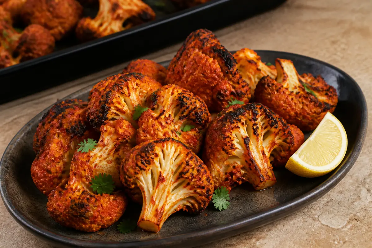 Tandoori Cauliflower Recipe with Charred Edges