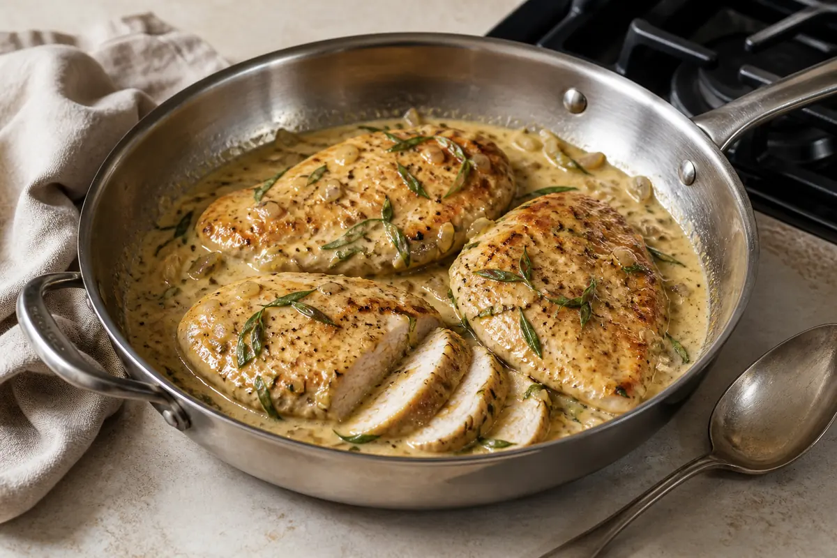 Tarragon Chicken Recipe with a Creamy Pan Sauce