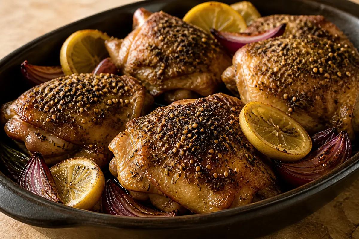 Za'atar Chicken Recipe with Crisp Skin and Lemon